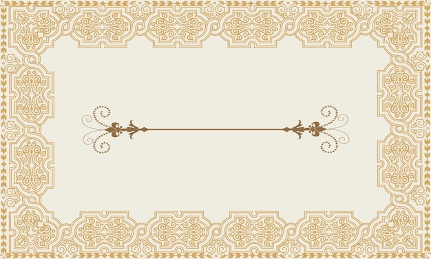 Diseño de marcos florales dorados de lujo.