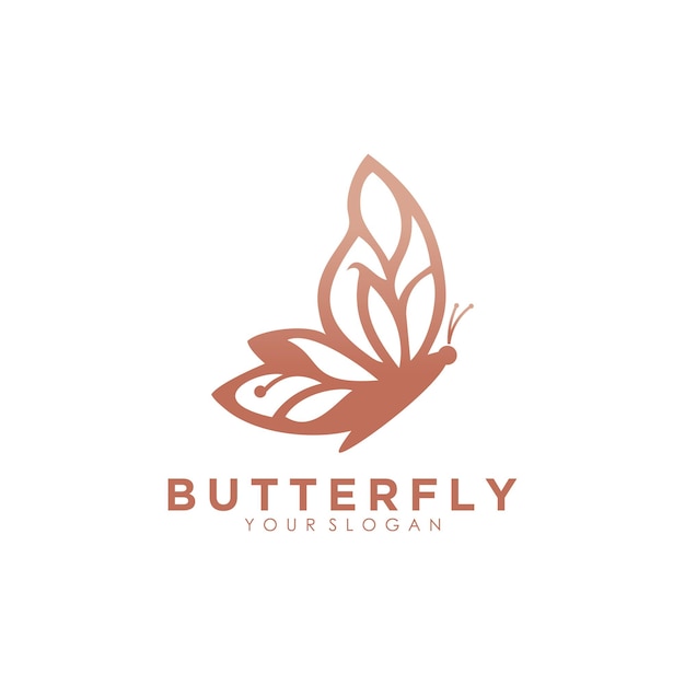 diseño de mariposa de belleza con concepto creativo