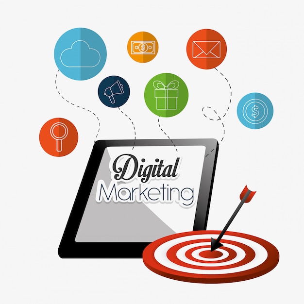 Vector diseño de marketing digital