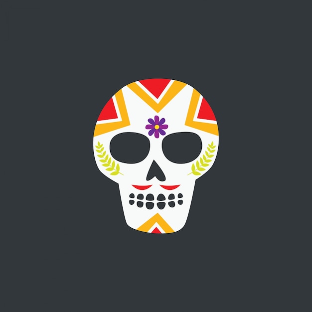 Diseño de máscara de calavera