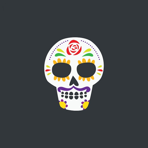 Diseño de máscara de calavera