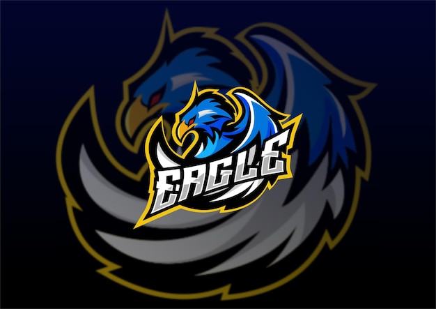 Diseño de mascota del equipo de esport con logo de águila