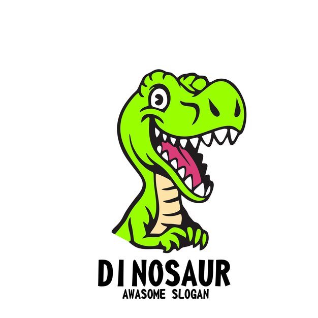 Diseño mascota icono ilustración dinosaurio