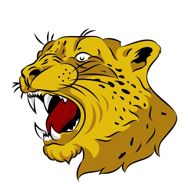 Diseño de la mascota del leopardo