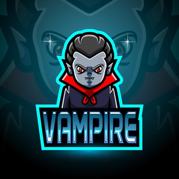 Diseño de mascota con logo de vampire esport