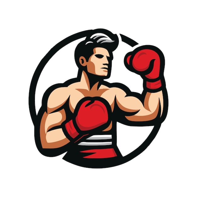Diseño de la mascota del logotipo de Boxer