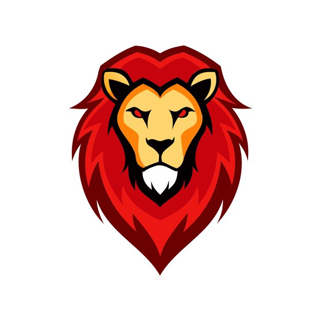 Diseño de la mascota del logotipo de la cabeza de león