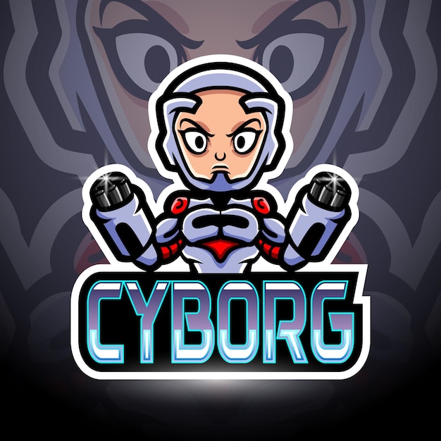 Diseño de mascota del logotipo de cyborg esport