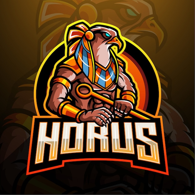 Diseño de la mascota del logotipo del esport de Bird of Horus