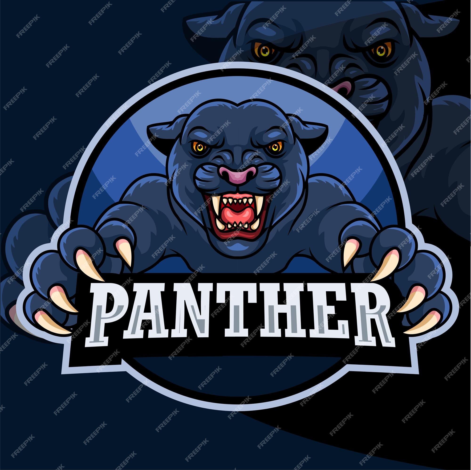 Diseño de mascota de pantera enojada de dibujos animados | Vector Premium Diseño de mascota de pantera enojada de dibujos animados | Vector Premium