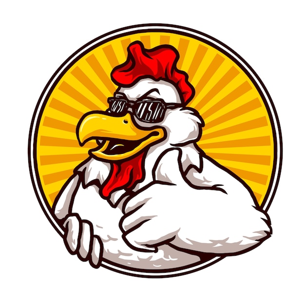 Diseño de mascota de pollo