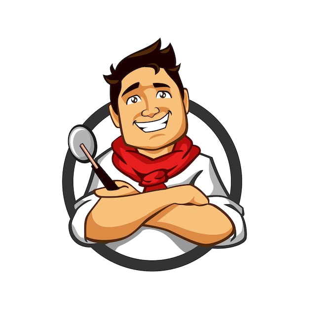 Diseño de mascota de Slice de hombre