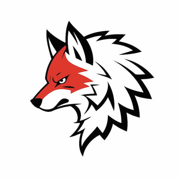 Vector diseño de la mascota vectorial de la plantilla de logotipo de wolf