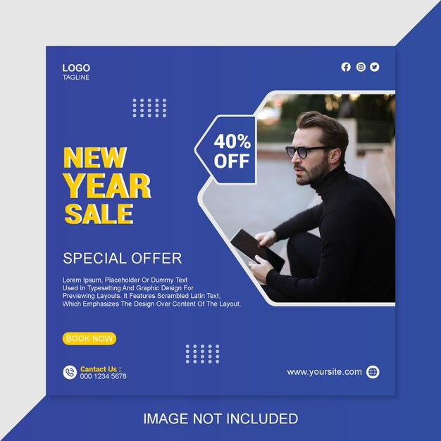 diseño de medios sociales de invierno