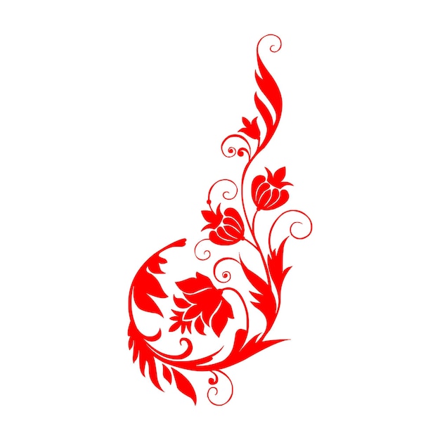 Diseño de mehndi vectorial de tatuajes de flores