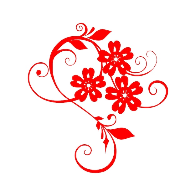 Diseño de mehndi vectorial de tatuajes de flores
