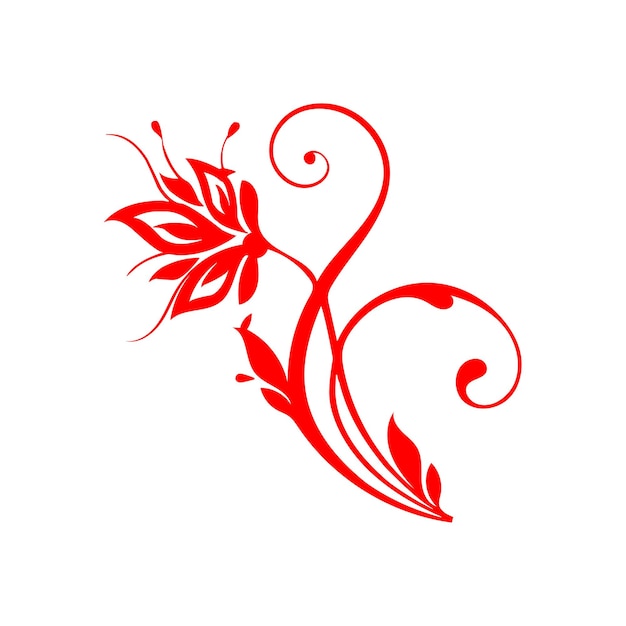 Diseño de mehndi vectorial de tatuajes de flores