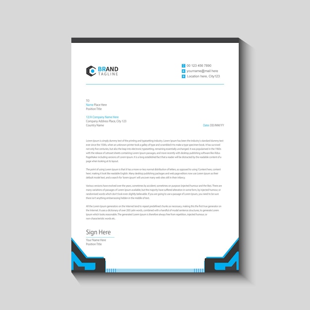 diseño de membrete corporativo