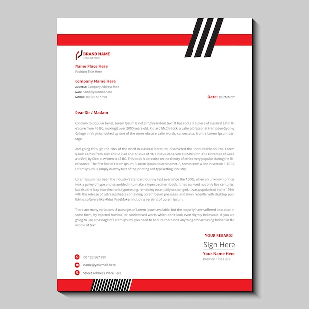 diseño de membrete corporativo