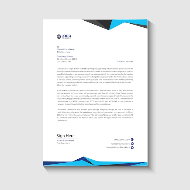diseño de membrete corporativo