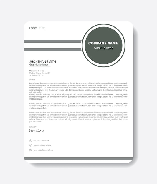 Diseño de membrete corporativo