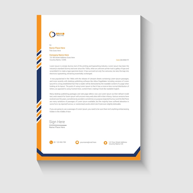 Diseño de membrete empresarial