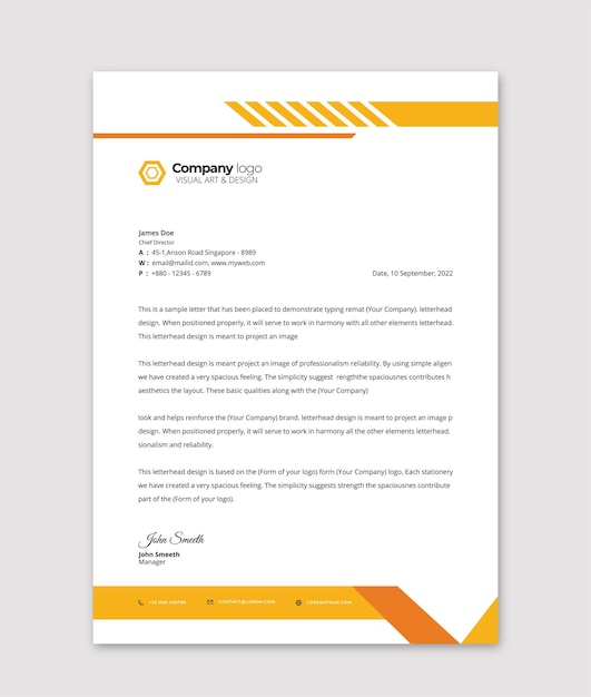 Diseño de membrete empresarial