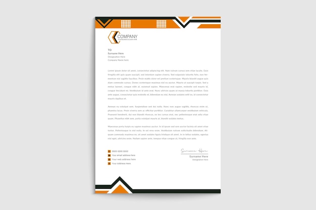 Diseño de membrete geométrico
