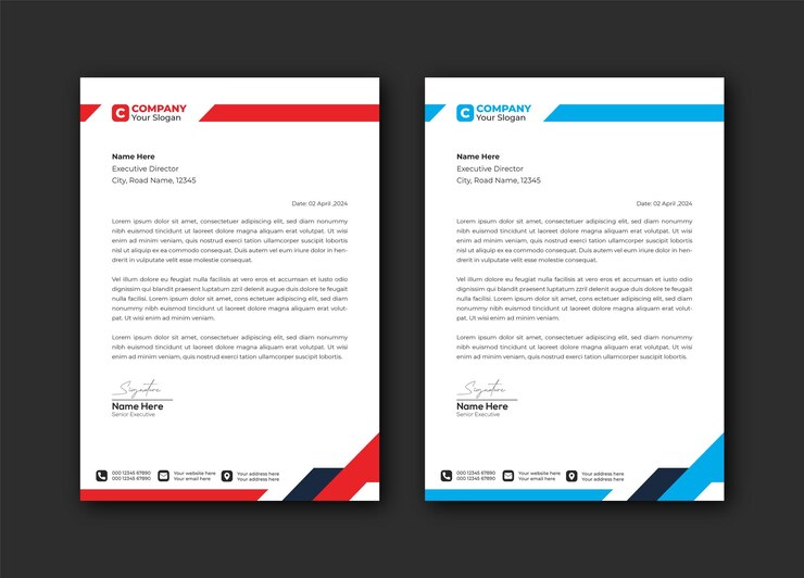 Vector diseño de membrete de negocios corporativos
