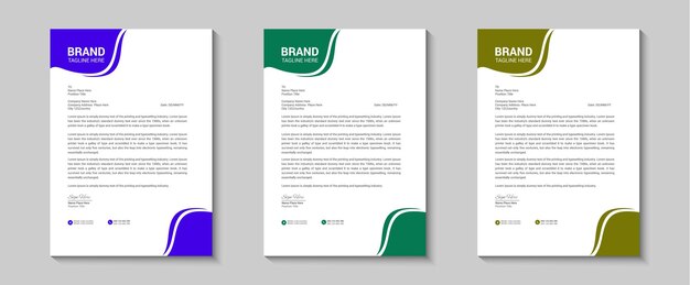 diseño de membrete de negocios moderno y limpio