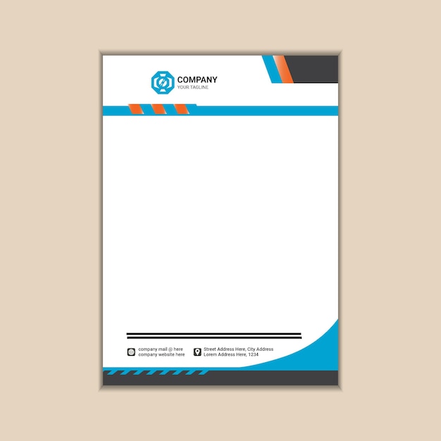 Diseño de membrete simplificado para la comunicación empresarial moderna