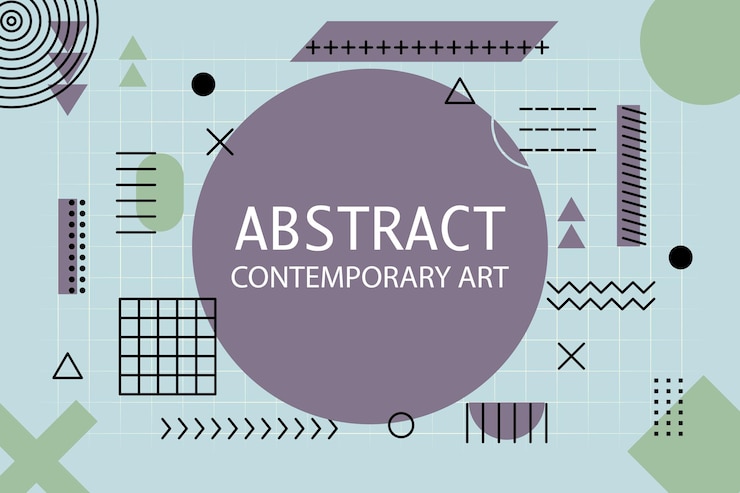 Vector diseño de memphis de arte contemporáneo geométrico abstracto.