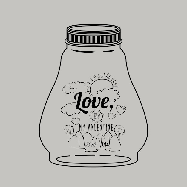 diseño de mensaje de amor