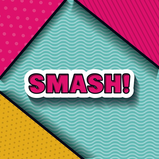 diseño de mensaje pop art