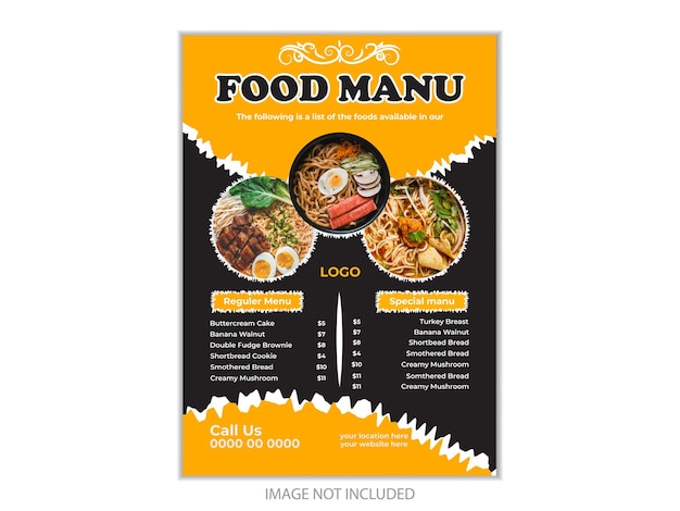 Diseño de menú de comida