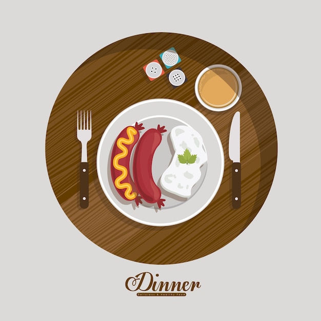 Vector diseño de menú y comida