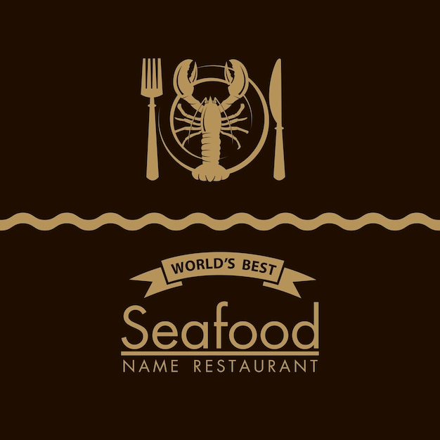 Diseño de menú de mariscos