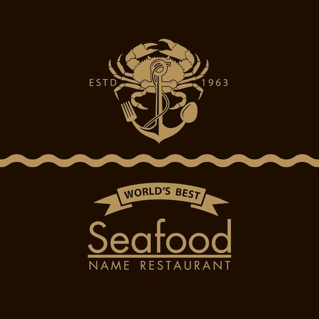 Diseño de menú de mariscos