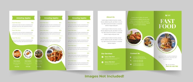 Diseño de menús de comida rápida y de menús de comida rápida