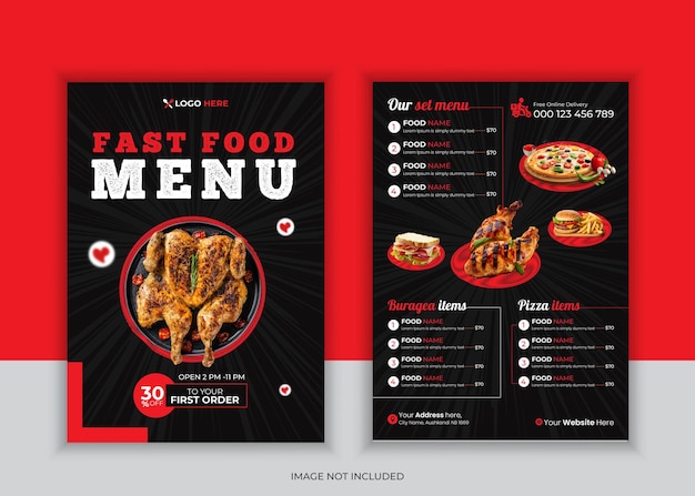 diseño de menús de restaurantes