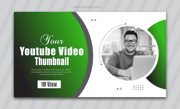 Diseño de miniaturas de fondo de YouTube con texto completamente editable