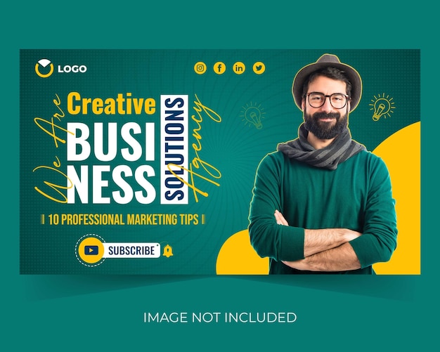 diseño de miniaturas de YouTube y plantilla de fondo de YouTube
