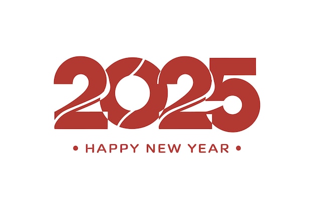 Diseño minimalista para el año nuevo 2025