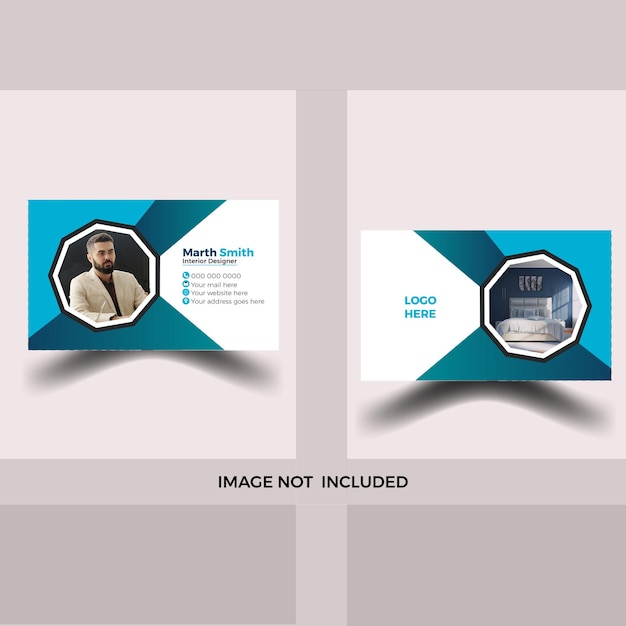 Diseño minimalista y creativo de tarjetas de visita