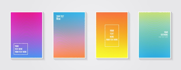 Diseño minimalista de la cubierta moderna Gradientes coloridos dinámicos Patrones geométricos futuros