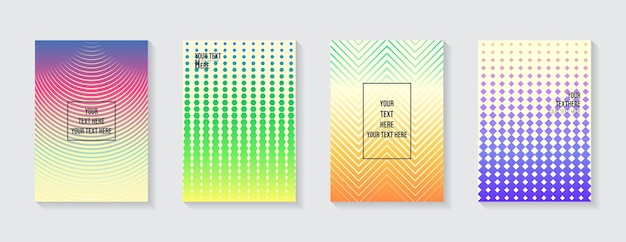 Diseño minimalista de la cubierta moderna Gradientes coloridos dinámicos Patrones geométricos futuros