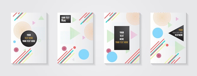 Diseño minimalista de la cubierta moderna Gradientes coloridos dinámicos Patrones geométricos futuros