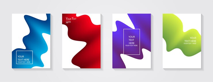 Vector diseño minimalista de la cubierta moderna gradientes coloridos dinámicos patrones geométricos futuros