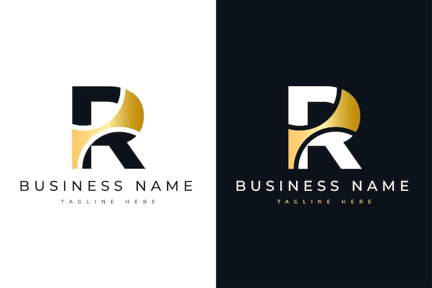 Diseño minimalista y elegante del logotipo inicial de la letra R para la identidad