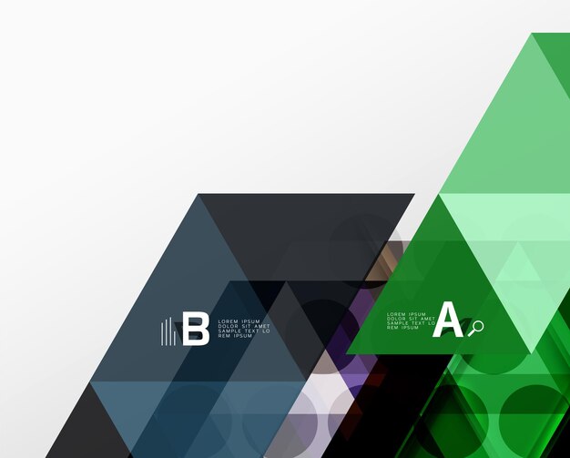 Diseño minimalista de fondo abstracto geométrico vectorial con texto de opción